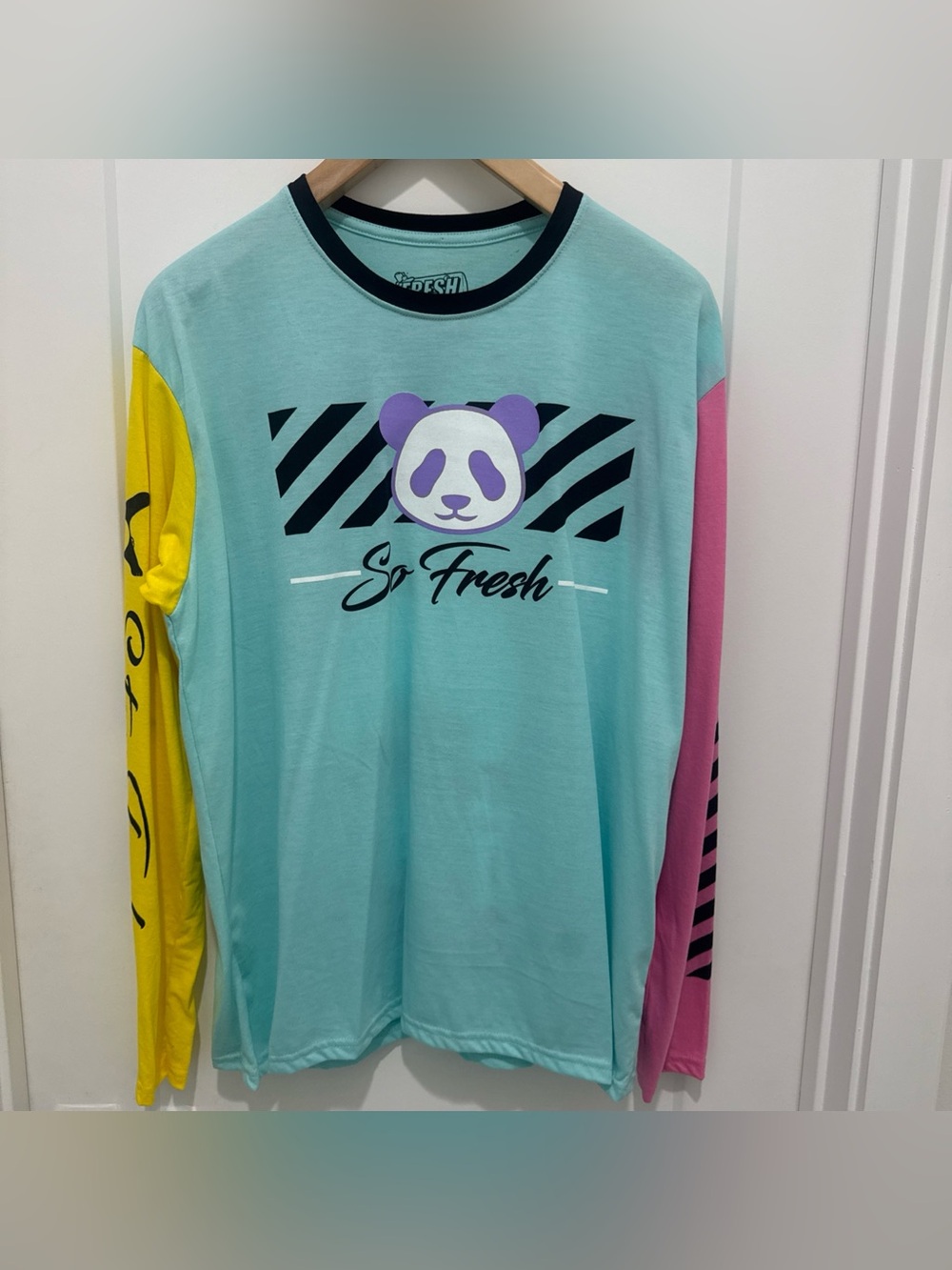 Fresh Laundry color block long sleeve shirt